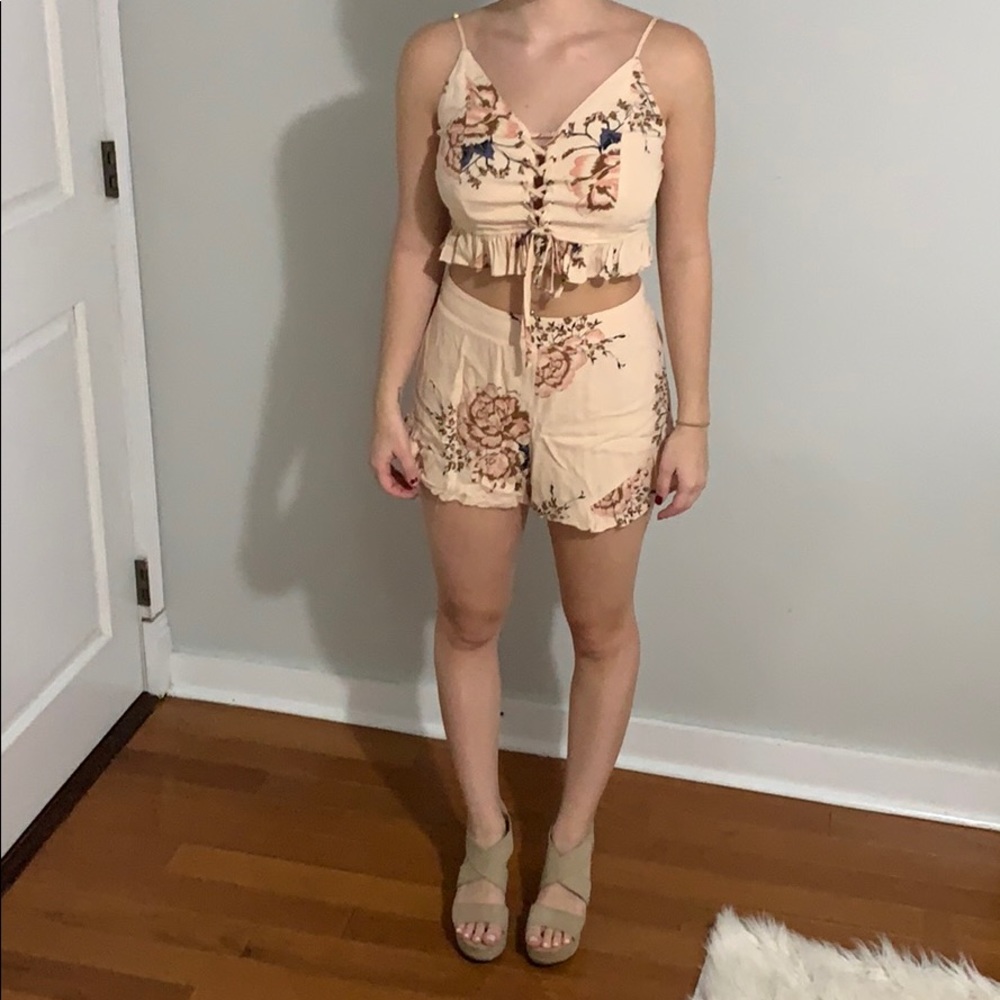 Cotton candy two piece shirt set